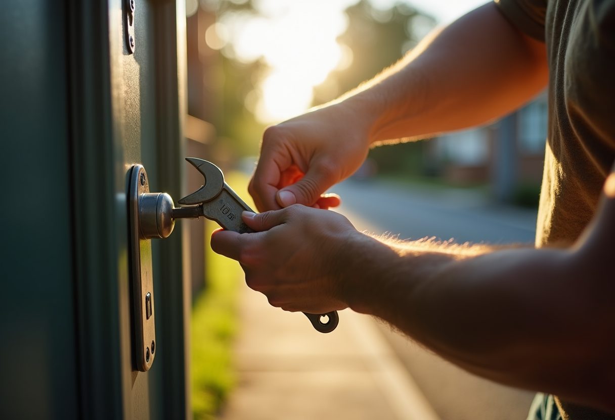 Non-destructive entry on a front door lock